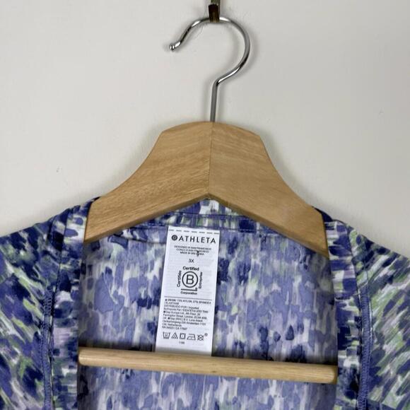 Athleta Ultimate Muscle Tank Women Size 3X Abstract Print NWT $65 UPF Quick Dry - Picture 3 of 8